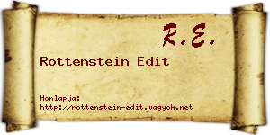 Rottenstein Edit névjegykártya